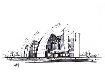 弧线筑梦 一支笔下的建筑美学